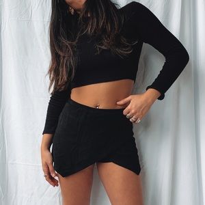 Black Suede Skort from American Threads